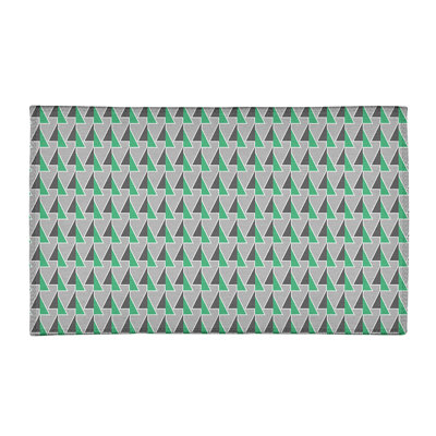 Tapis avec flèches déplacées gris/noir/vert