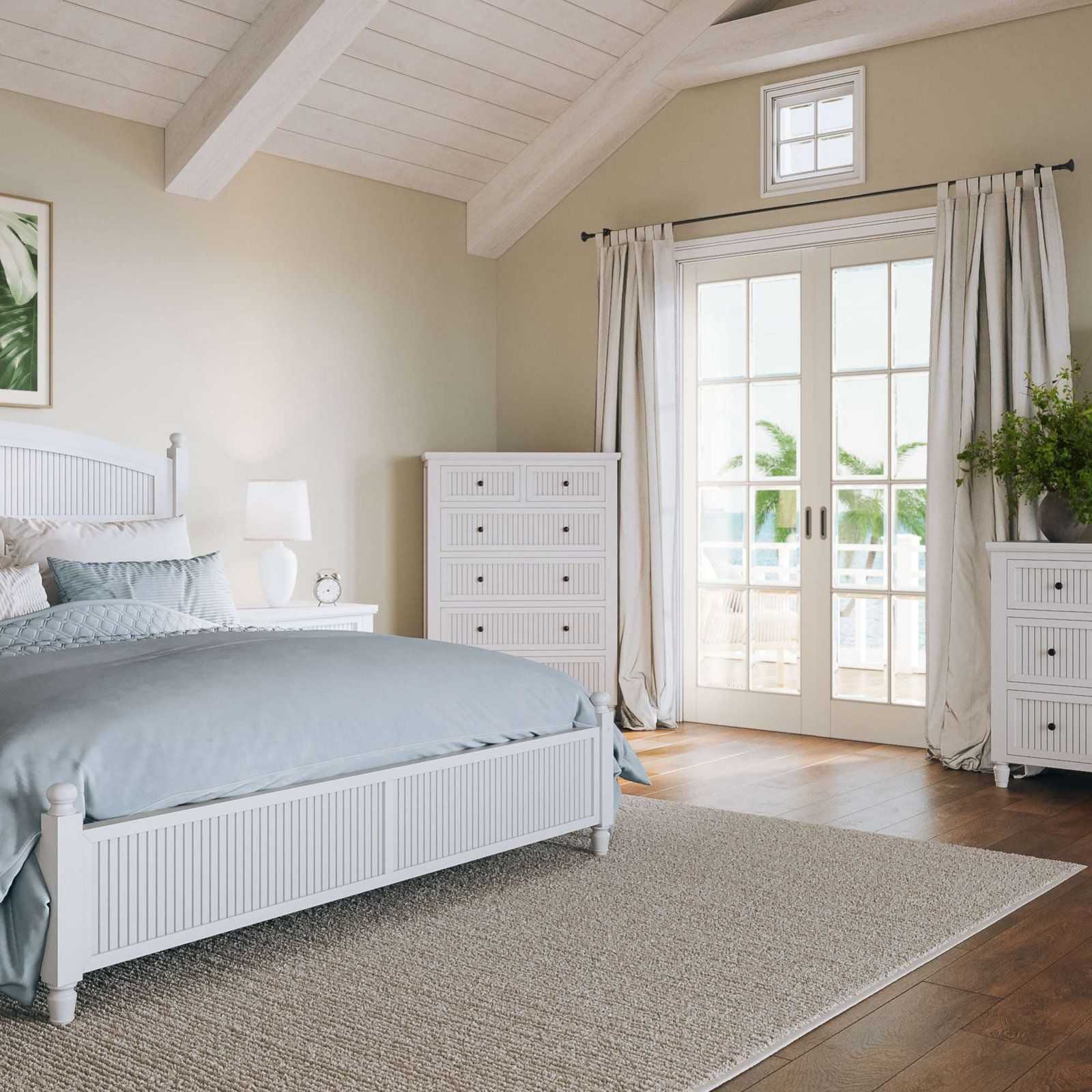 Pearce 38" Acacia Dresser, White