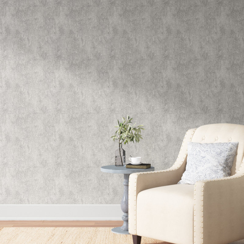 Rouleau de papier peint texturé L 33 pi x l 21 po Gioia, Gris clair