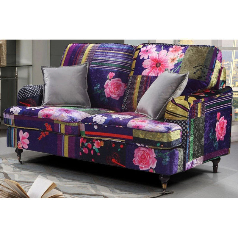 Derry 2 Seater Sofa, Multicoloured Background