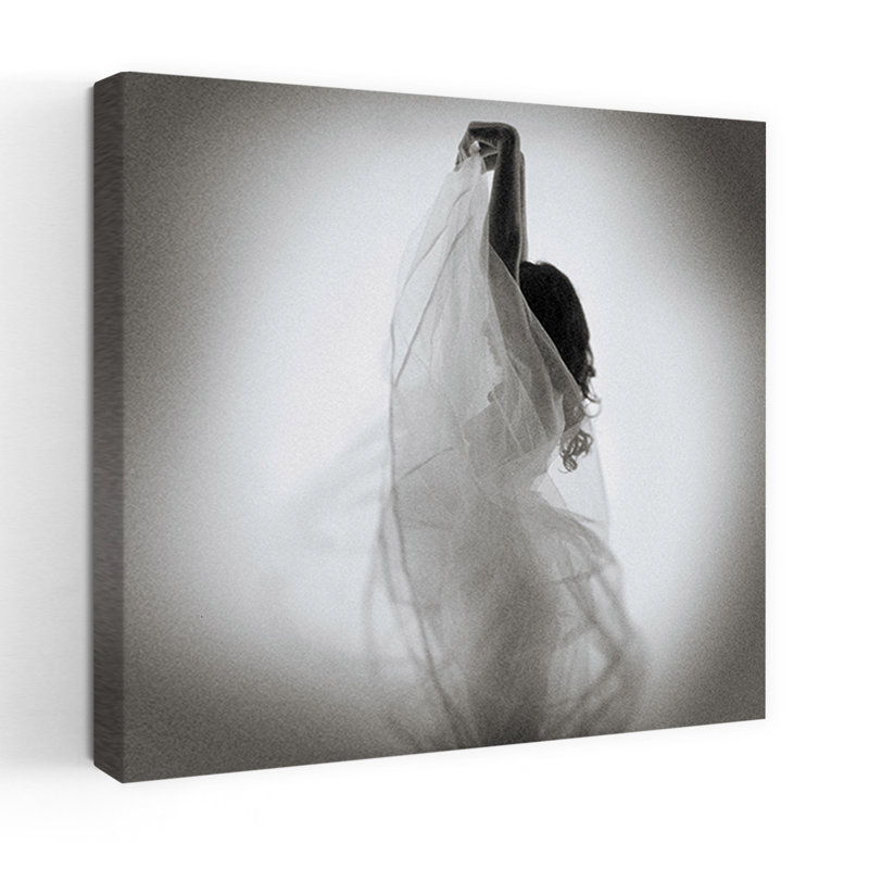 «Graceful Fabric Dance», art délicat éthéré délicat, H 48 po x l 48 po