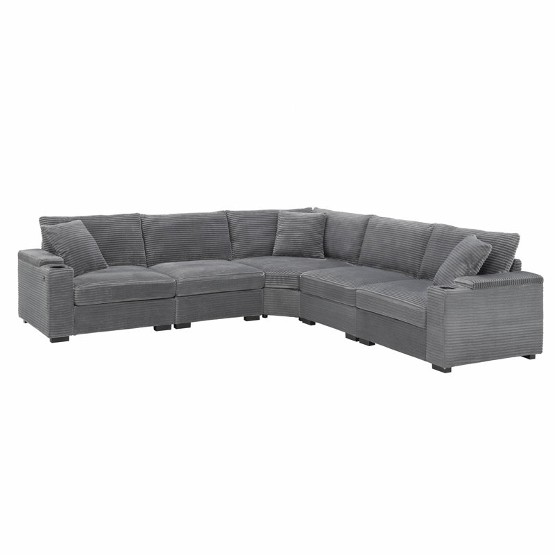 Sectionals With Storage 104 Inch Corduroy Modern Corner Sofa For Home