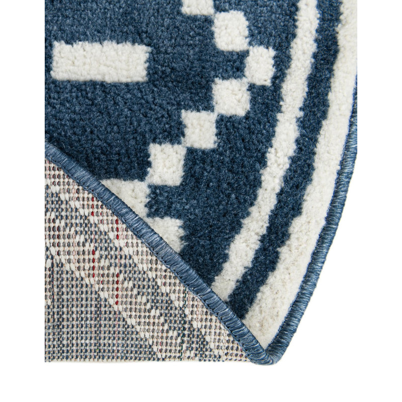 Latitude Run® Begna Nikolis Rug Blue, Round 4'1"