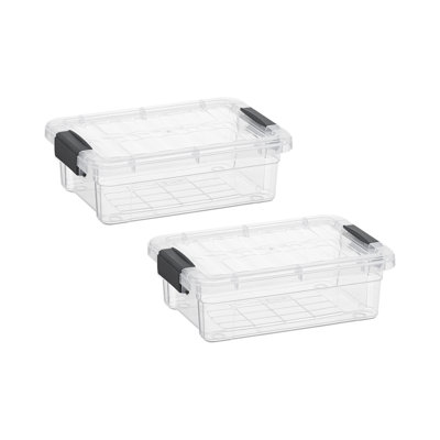 Superio 4.5 Qt. Clear Small Storage Bin with Lid, Plastic Organizing Storage Box for Home