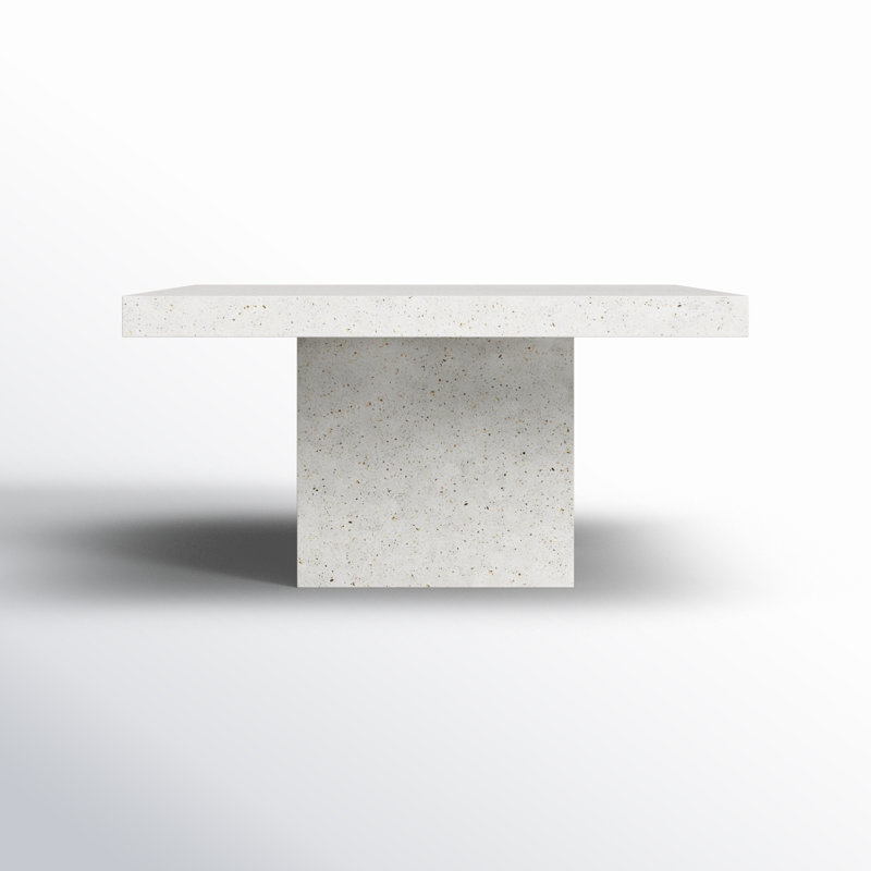 Kareen Bar & Counter Height Pedestal Dining Table, Dining Table (30" Height), Ivory Terrazzo