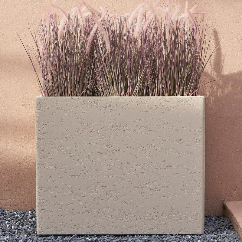 Grande jardinière rectangulaire en composite, durable pour une utilisation toutes saisons avec trous de drainage, grande jardinière rectangulaire pour plantes d'intérieur et d'extérieur