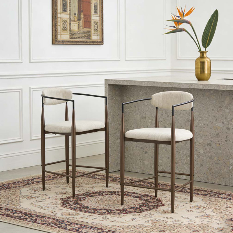 COUNTER STOOL, Beige+Black