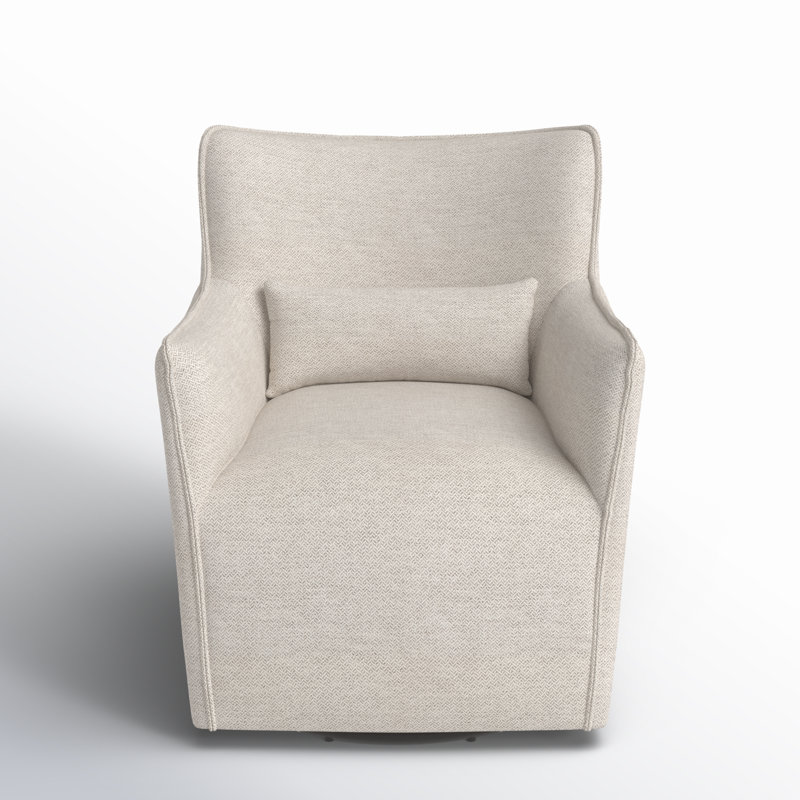 Kimble Swivel Curved Chair, Noble Platinum Polyester