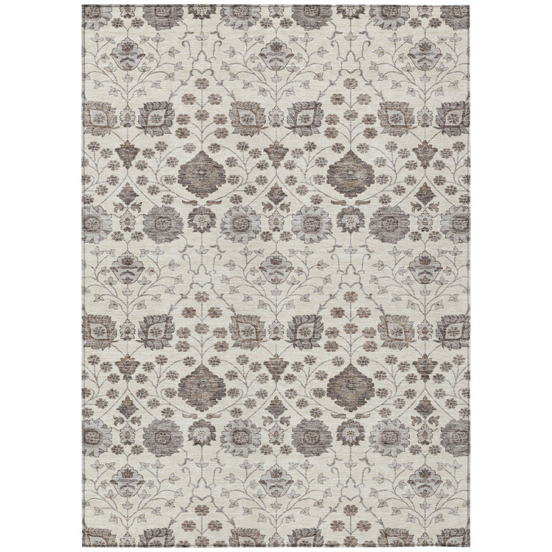 Tapis ivoire intérieur / extérieur lavable à la machine Cicel ACN1155, Rectangle 2 pi 6 po x 3 pi 10 po