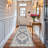 Washable Hallway Rug: Oriental Non-Slip Rugs for Entryway Living Room Floral Stain Resistant Long Kitchen Bathroom Carpets Accent Low Pile Floor Mat for Dining Room Bedroom (Blue)-1357956592