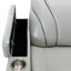 Fauteuil inclinable Power Motion avec chargement USB, rangement pour bras cachés, porte-gobelet et haut-parleur Bluetooth, gris clair
