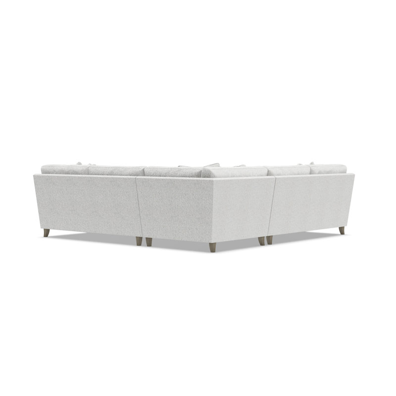Bernhardt Mila 4-Piece Fabric Sectional, Symmetrical, 33.5" H x 107" W x 107" D, White Polyester
