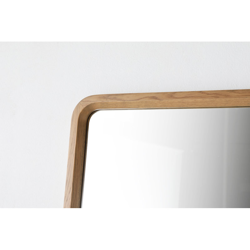 Miroir plat Aliyani, Bois jaune moyen, 29,5 po x 35,5 po
