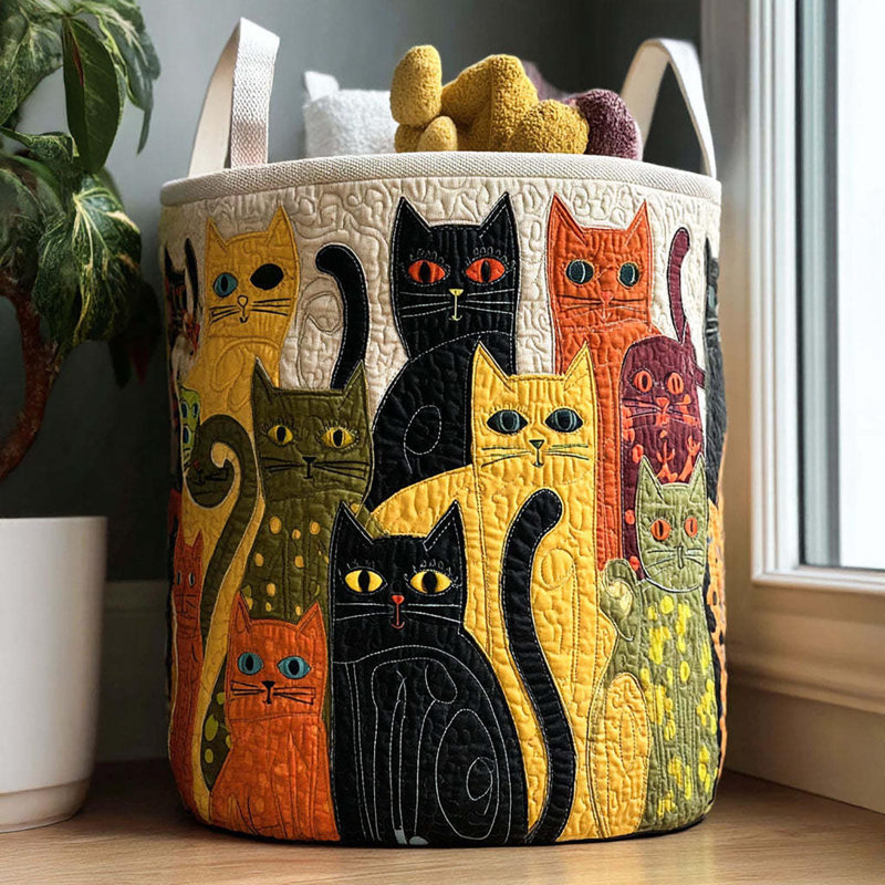 Embroidered Laundry Basket Storage Bucket/Bachelor