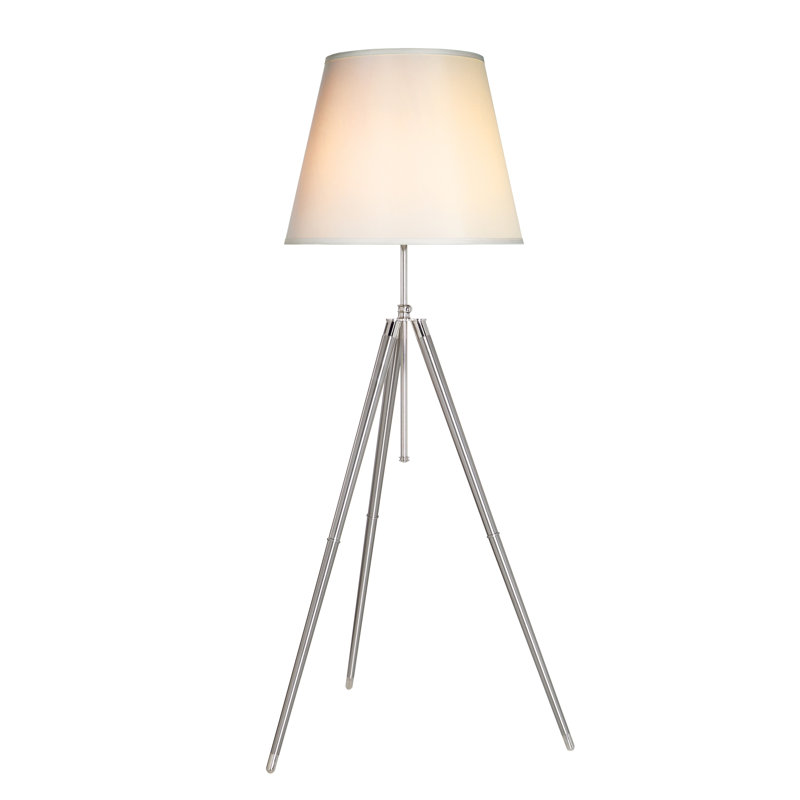 Marquice 66.25'' Chrome Tripod Floor Lamp