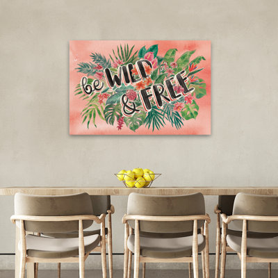 Jungle Vibes VI Watercolor Coral - Anthurium Bird Of Paradise Coral Ferns Art