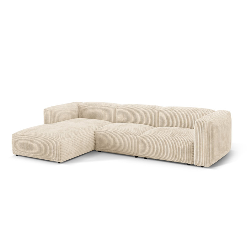 Betsayda 3 Seater Corner Sofa , Light Beige