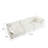 Free Combination Comfy Upholstery Modular Oversized L Shaped Sectional Sofa With Reversible Ottoman, White Chenille