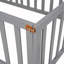 Structure de lit simple en bois avec clôture et porte, blanc-1497846047-1542682079