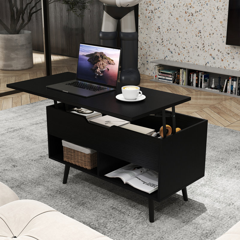 Anschultz Single Coffee Table, Black, Black