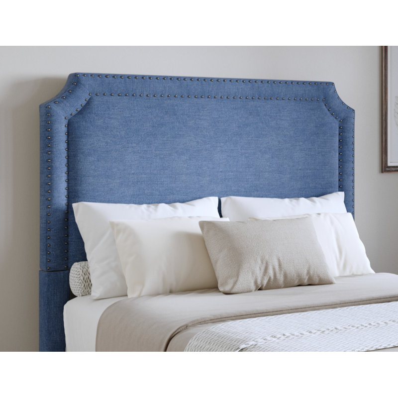 Roeder Upholstered Headboard, Blue, Full