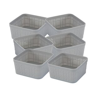 Mainstays Extra Large Decorative Plastic Storage Basket W/lid, Gray Set Of  4 Basket Storage Storage Baskets Storage Box - Storage Baskets - AliExpress