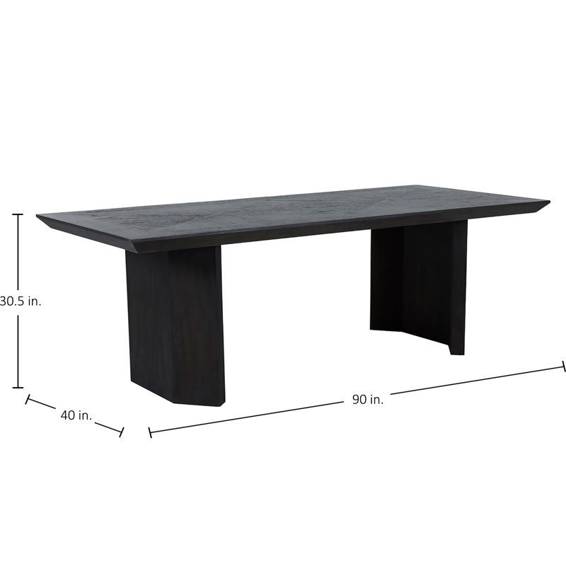 Shore 90" Mindi Solid Wood Dining Table