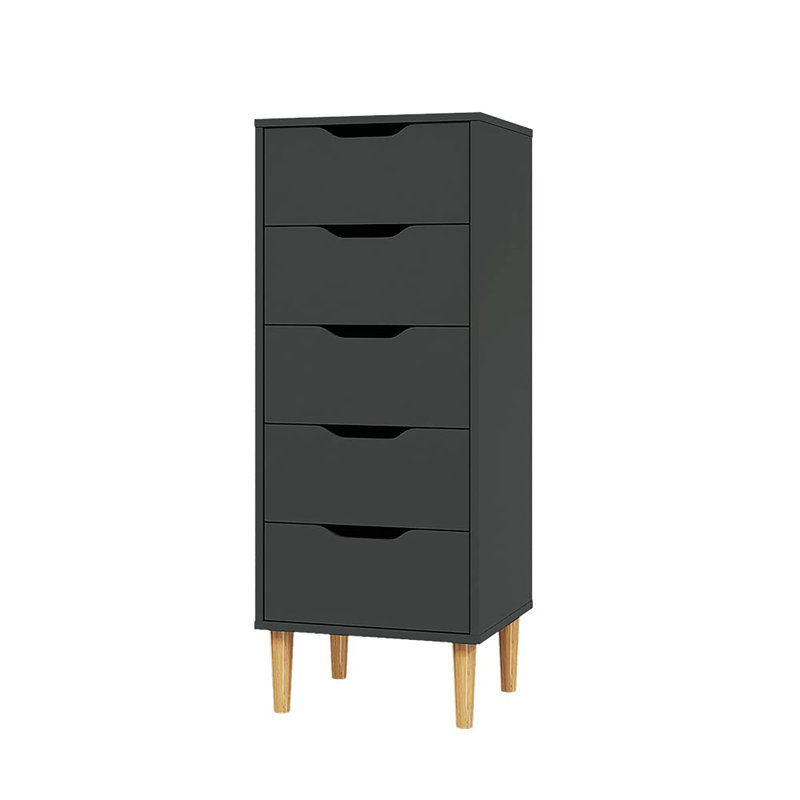41.2 cm W Chest of 5 Drawers, Grey
