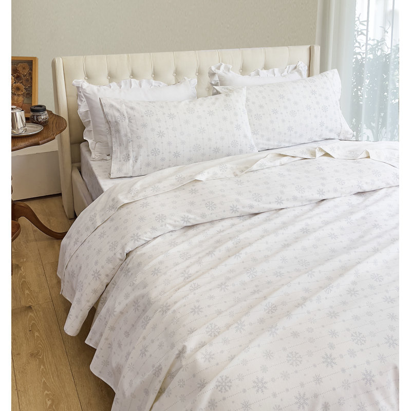 Elegant Comfort Luxuriously Soft 4-Piece Velvet Plush Flannel Sheet Set - Premium Quality -Cozy Warm, Anti-Static, Non Pilling Fuzzy Velvet Flannel Fleece Deep Pocket Sheet Set