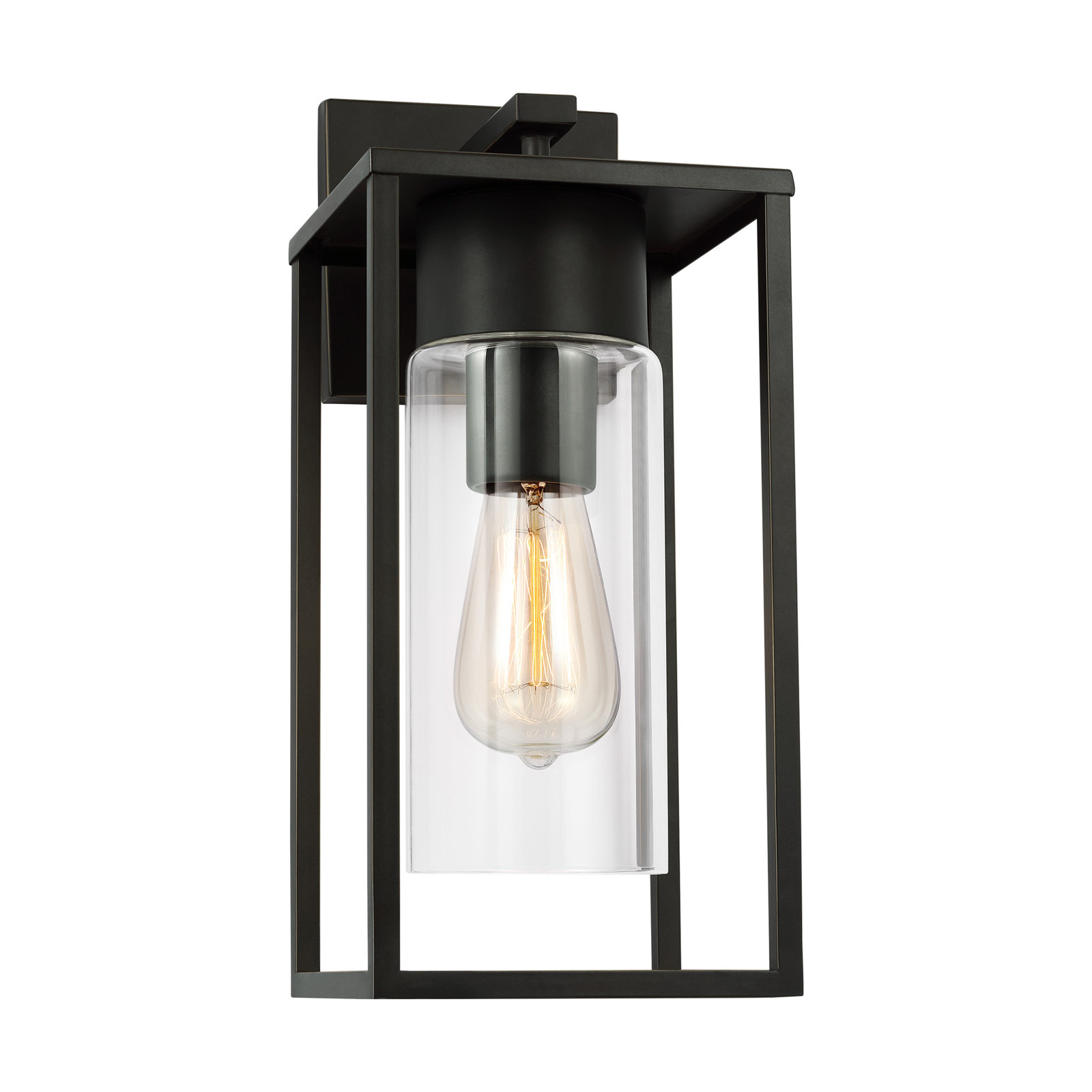 Kota Single Light Outdoor Wall Light, Antique Bronze, 14.63" H x 6.38" W x 6.38" D