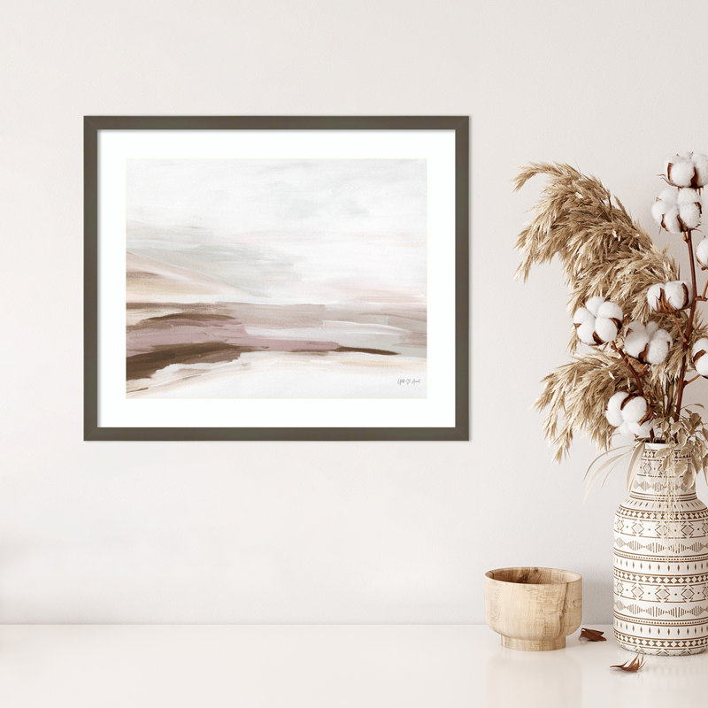 «Dreamy Seascape» par Yvette St. Amant, reproduction d'art encadrée sur bois, H 21 po x l 25 po
