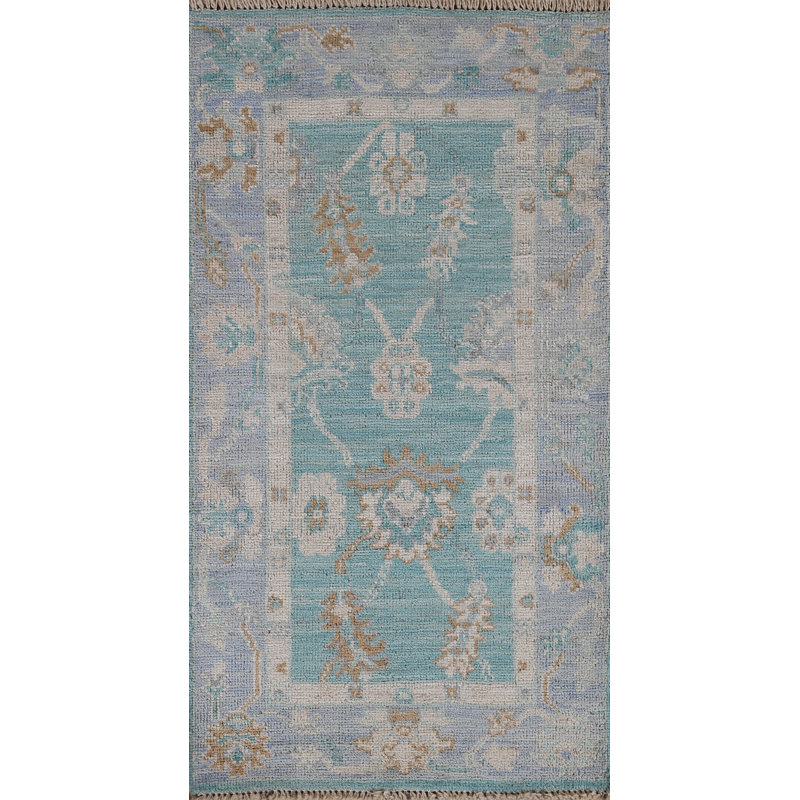 Sadhia One-of-a-Kind 2'0" X 4'0" New Age Wool Area Rug in Blue