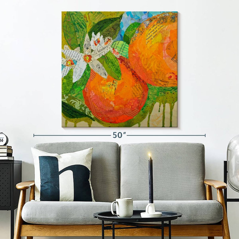 Yarlin Florida Oranges, 33" H x 33" W