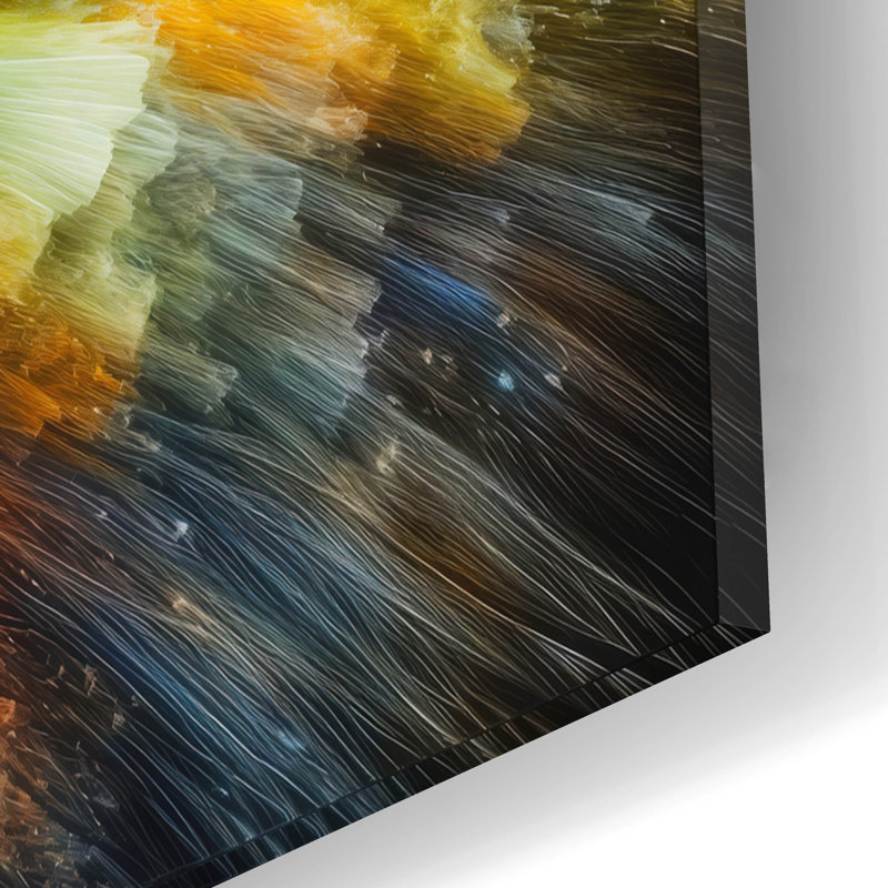 «Color Burst 6» par Rey Klimt, art mural en verre acrylique, H 12 po x l 12 po x P 0,13 po
