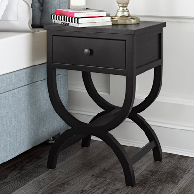 Cafar 116.13cm W Solid Wood Bedside Table