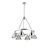 Felda 6 - Light Steel Dimmable Cone Chandelier-99998922-99998919