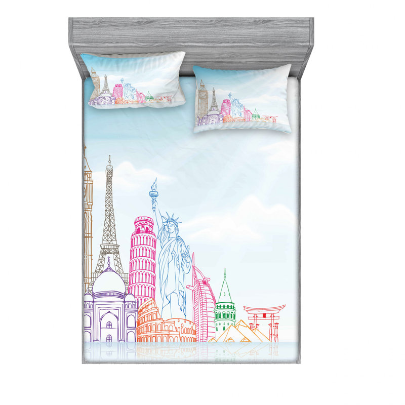 Microfiber Sheet Set, Full/Double Sheet Set with Fitted Sheet