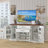 63" Farmhouse Barn Door Storage Cabinet with 2 Drawers and Door Rack, Buffet Coffee Bar Cabinet with Adjustable Shelves-129098866