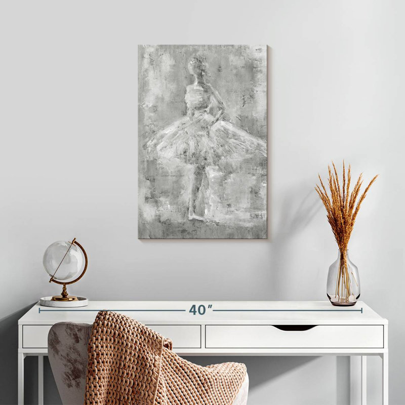 Enn Greycale Ballet Dancer I, H 24 po x l 16 po