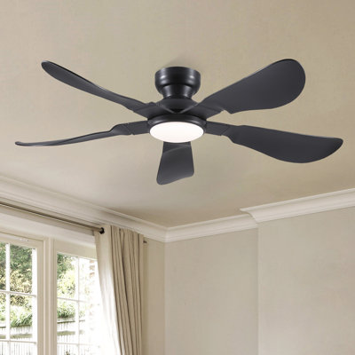 Ventilateur de plafond encastré 52 po avec lumière et télécommande