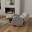 Fauteuil relevable moelleux en tissu colombe Lucie
