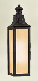 Newton 1 - Light Outdoor Wall Lantern, 17.5" H x 5" W, 60W candelabra, Clear Seeded