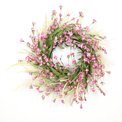 24" Handcrafted Pampas Grass No Holiday Wreath