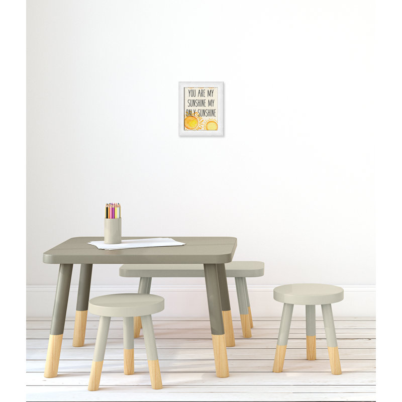 Sunshine A' Wall Decal, 10" H x 8" W x 0.6" D, Black Woodgrain Box Framed