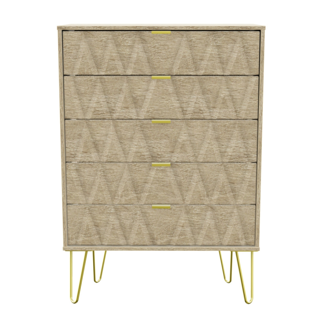 Fully Assembled Pawhuska 5 Drawer 76.5Cm W Chest of Drawers