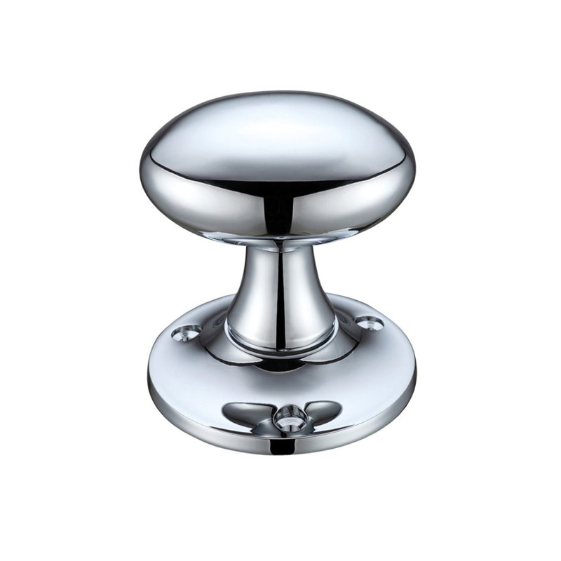 Passage Door Knob, Polished Chrome