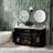 Thornaby  Solid Wood Double Bathroom Vanity with 1.5'' Carrara Quartz Top-911363662-906429791