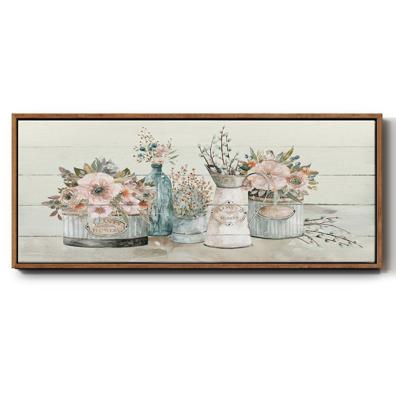 Marché aux fleurs - Toile encadrée, H 12 po x l 30 po