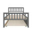 Structure de lit plateforme en bois robuste avec lit gigogne extensible-1258968507