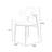 White Solid back side Chair(Set of 2)